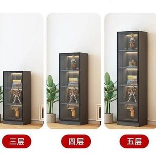 书柜展柜示一体落地防尘物客柜家用书架厅靠墙储物柜玻璃置门现代
