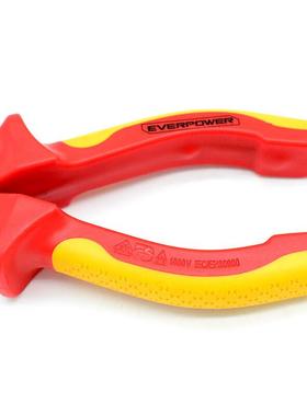 (V1EPROWER)E00852双色柄VDE绝SNH缘扁嘴钳6