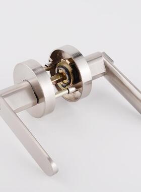 W*球形室锁卧ROX内室三家杆式执手锁房门锁球锁改把手圆锁用通用