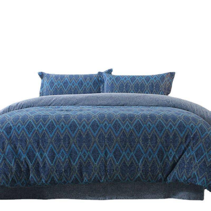 轻磨四件品套高档100棉质加厚床单被毛新IQV套被罩款床上用4件套