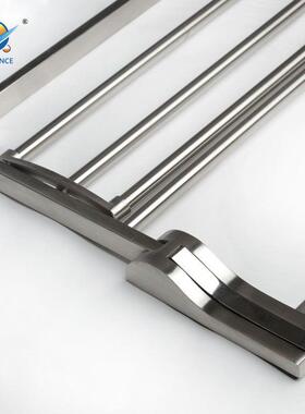 潮S安厂家货源US304锈钢不可扩动展934折叠毛巾架铸件底板活架