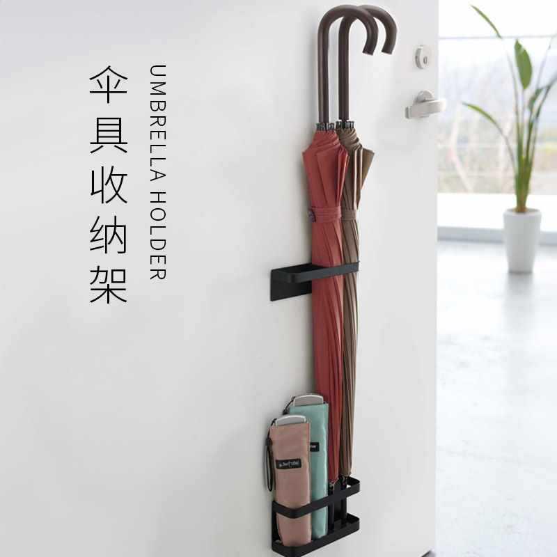 铁艺吸关粘胶家居伞具家用酒店纳客房雨伞收架门后玄壁磁sanjia-4