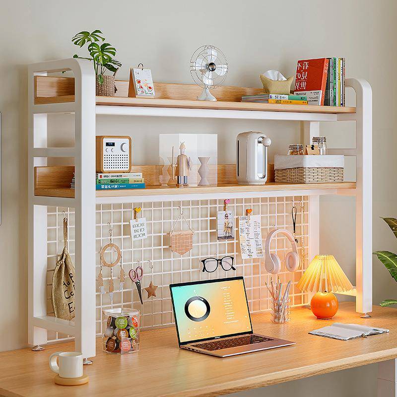 桌面置物洞洞板铁艺宿舍学习桌书公室电脑桌架上多层G665B办收纳