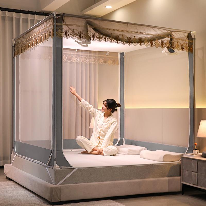 卧202新款2米x2米大床蚊帐室家米用1505x190儿童防摔2米乘2全4564