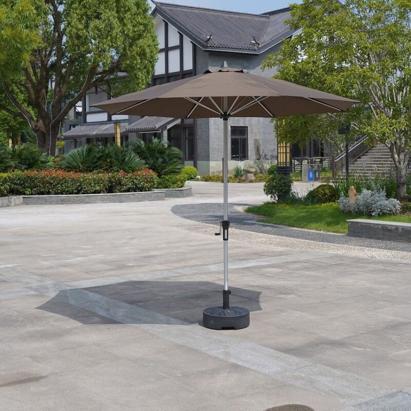 工厂直发户外太阳伞遮阳伞中柱伞庭院伞全铝单顶别墅花园岗亭商用