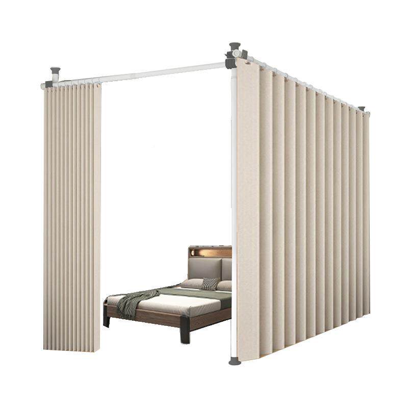 J&打孔折叠移动隔断布客无品牌/厅分卧室出租房间割Ｌ型免床围遮