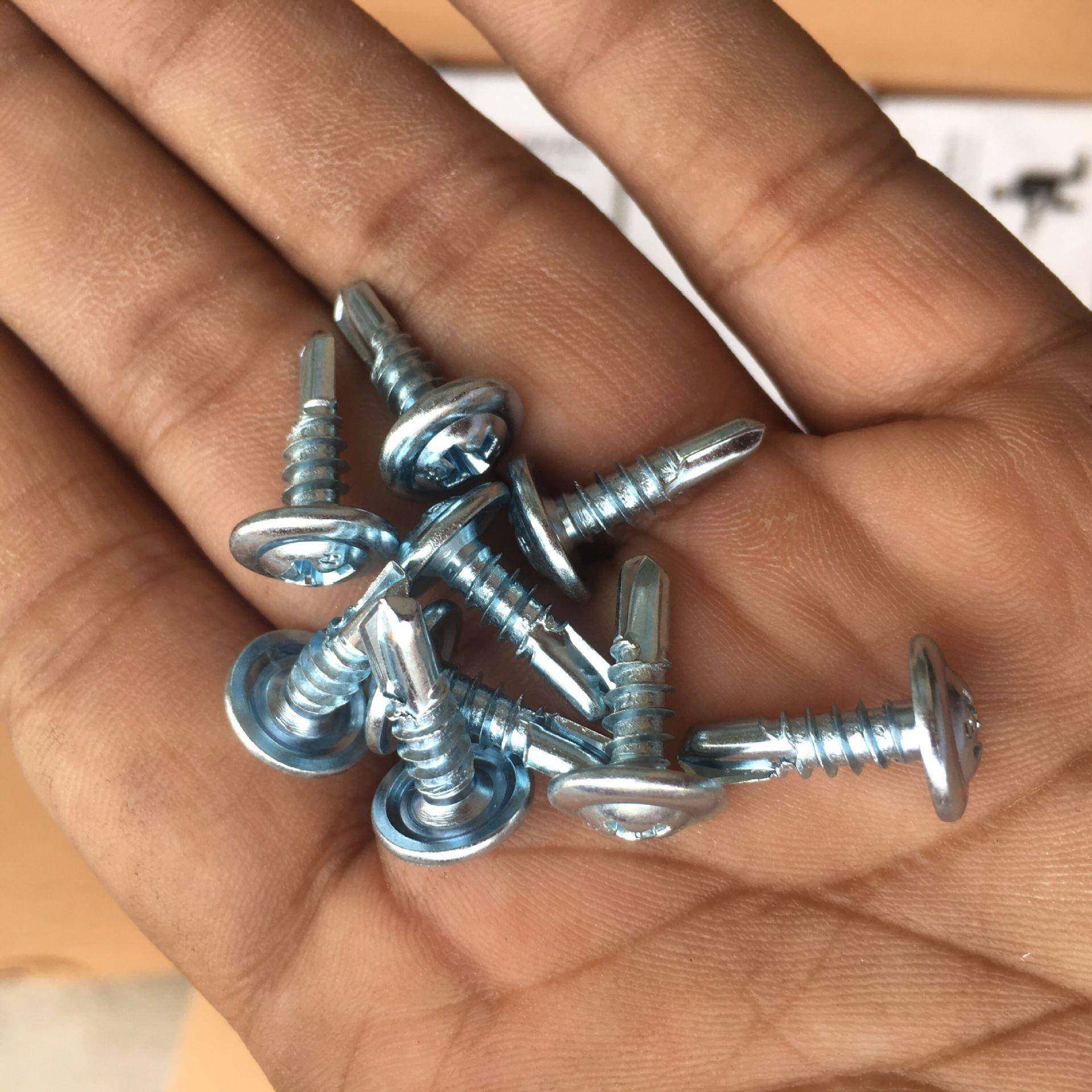 和牌华司钻尾螺丝帽头钻自丝扁大圆头燕尾GAT螺钉M4.大2M4.8