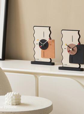 wozoom件屋居准简约桌面钟摆电视柜家饰品书房卧室房WJO间时钟座