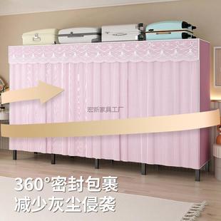 Hx1免安衣实柜结耐用钢架简易布衣家用卧装 室折叠出租房收无品牌