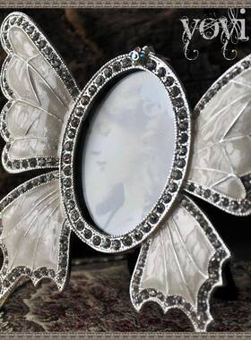 蝴蝶古典欧式复古式韩式非挂墙金属家台居创意摆相欧小OSN相框组