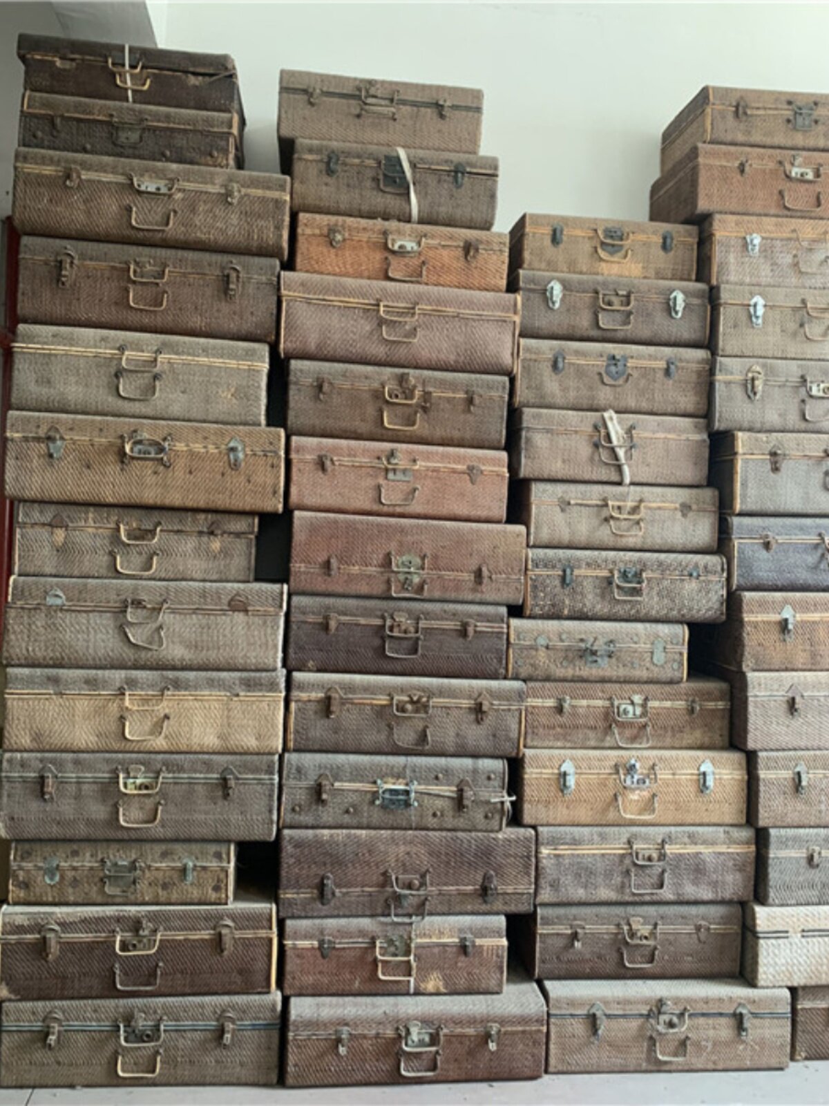 民国老藤箱/老手提箱/柳条藤条箱/个性老茶几/老物件收藏老箱子