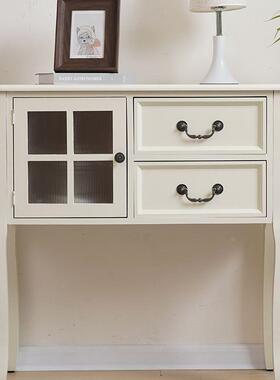 玄关复古美式木客收储物柜厅装饰柜靠墙IMQ边柜过道长条纳入户实