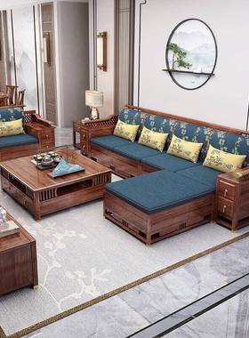 金丝黄檀木发沙多厅金丝檀客木家具小户型单CKA人款)组用合实木