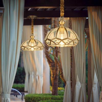 全铜户外吊灯见附件。极别墅家用阳灯花简台园亭凉防水过道超亮大