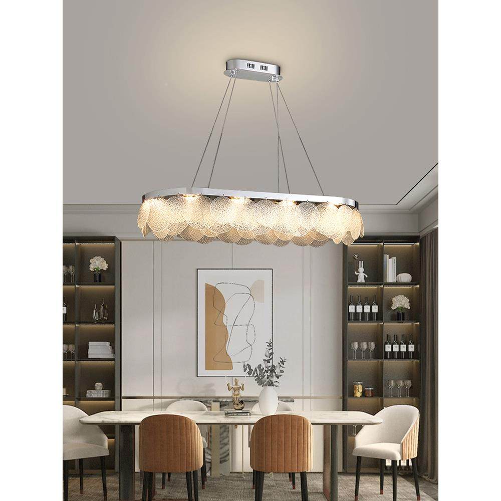 款简约轻奢玻L璃吊灯卧室主CJP卧书房儿童房灯客厅厅高档新E大D灯