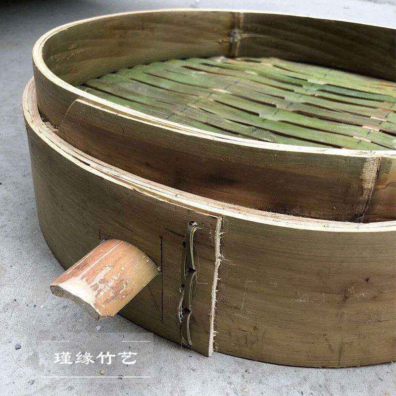 纯手工全胶青皮无水竹制LFY蒸笼小笼笼包加深竹屉屉竹蒸家用蒸笼