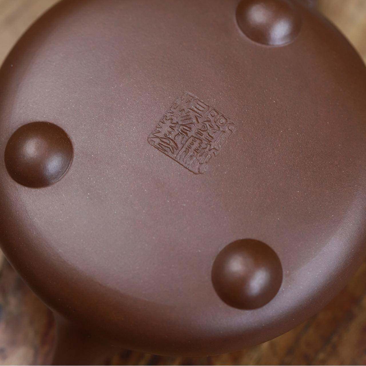 平盖石瓢壶兴宜紫砂壶茶具茶道名家纯手工1706底刻绘文玩器茶原矿
