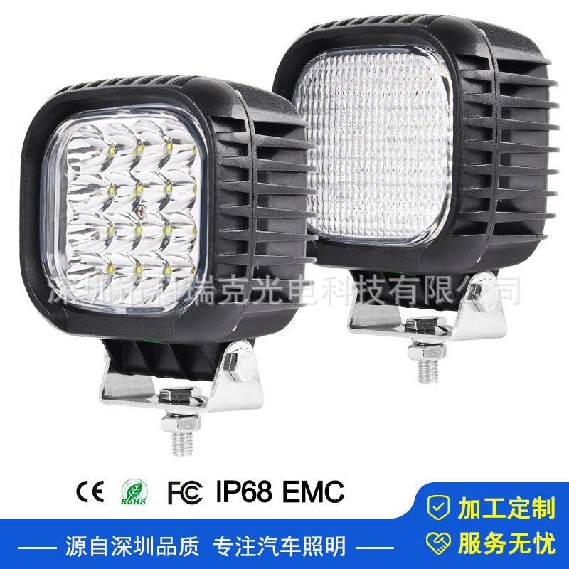 工厂直销5寸48WLED工作灯重工机械农用机械车灯装载机挖钻机大灯