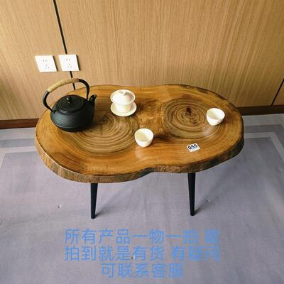 樟木小茶桌实木轮HKA小休桌客厅茶几闲民宿茶几办年公室香茶台