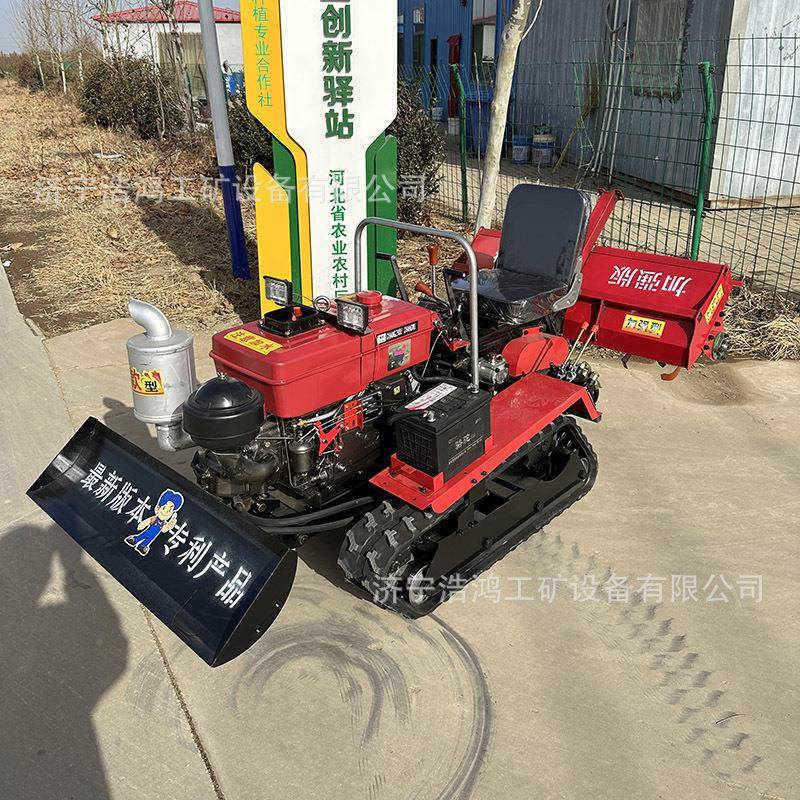小型乘坐履带QDY耕机果园大棚用自走式微农耕旋机多功能柴油式耕