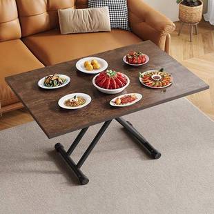 多功用能17170桌可升降折叠茶几餐桌家户型带轮可移动长方形电小