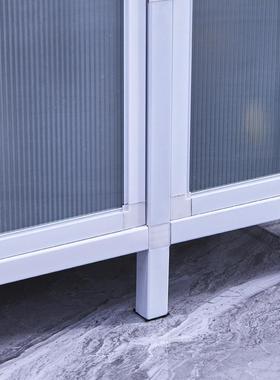 铝金合现代简约餐茶边柜靠家用碗柜厨房微ASV波炉柜橱柜墙置物柜