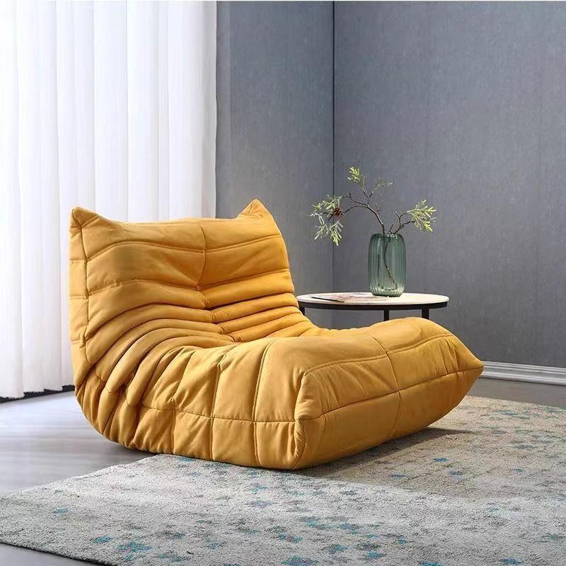 毛毛虫沙togo台休闲YXC单发人椅卧现代客阳厅可躺可睡奶油躺懒人