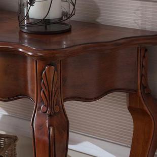 饰 门厅复墙古靠供台装 美EEX式 实木玄关柜户发靠入背沙几半圆欧式