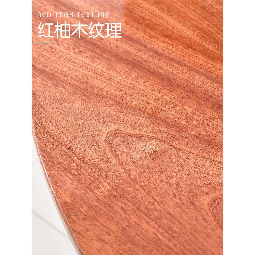 圆桌面板吃饭大餐桌圆形实L木玻台面钢化璃转F96TH5JJ盘家用餐厅
