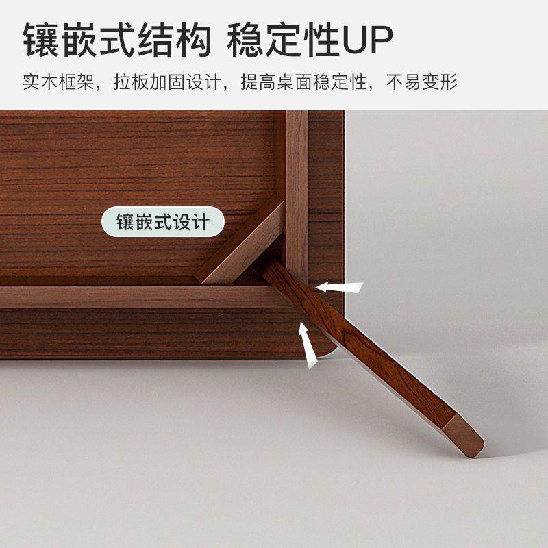 双人书桌书台子柜UTO一体桌条桌实木腿靠窗桌长简约桌不带抽屉工