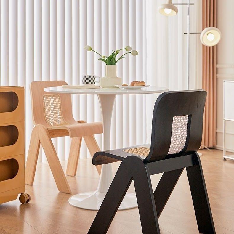 中古轻奢藤编C椅设计梳桌师法式家用餐妆椅卧室创意休闲HHT妆化椅