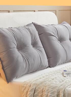 A垫双6L组合沙发靠垫丝绒布可拆洗F76898J9床头靠榻榻头米软包床