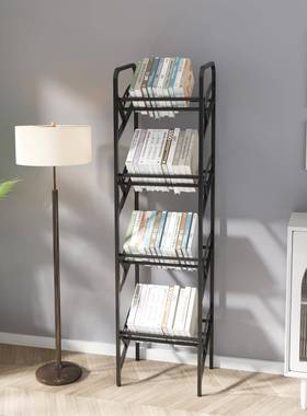 网大容量XHC书架落地桌面多钢质红简约现代家用卧室房书层书柜收