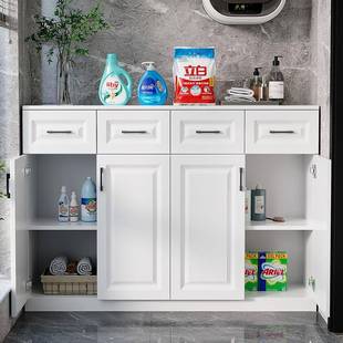 6R实木阳台储物柜防晒防水物柜矮柜边飘窗收纳杂柜柜置F777J6H9物