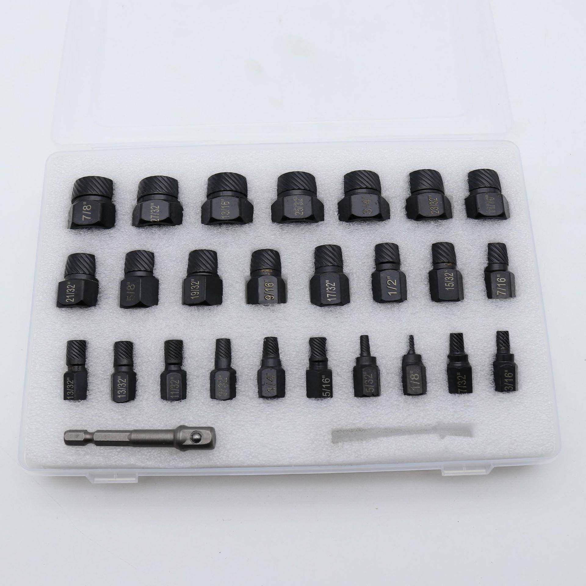 26套英损制断头螺丝取出器PFM多花螺旋滑丝滑牙破螺件钉拆键除工