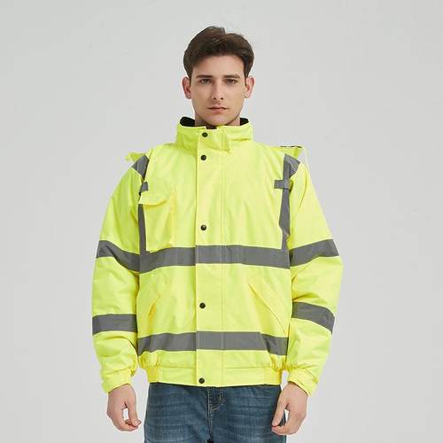 光防水环克雨衣夹HNM反光条款施工印字多口袋反光衣交通卫交通骑