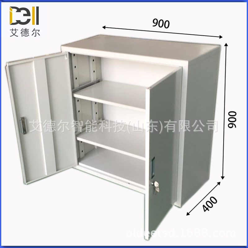 艾德尔加厚双开门三层工具车