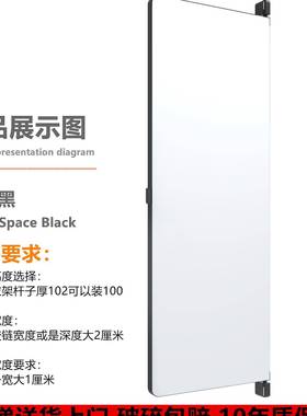 85f65709衣柜镜子橱全身镜穿衣衣试衣平对开门柜内置装拉旋镜转隐