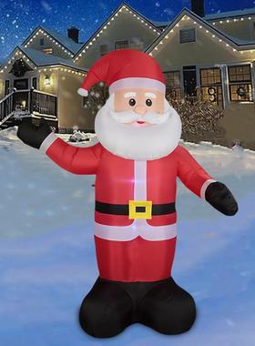诞节充气气圣诞模24624老人LED发光户圣外日庭院假派对装饰摆件