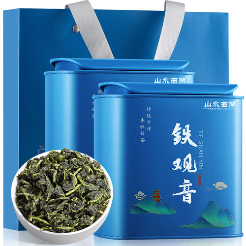 山水西湖茶叶特级安溪铁观音500g 2025新茶清香型乌龙茶罐装