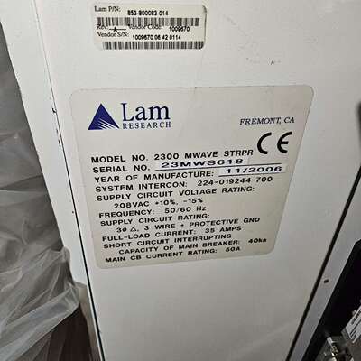议价Lam  MWAVE STRPR 2300 蚀刻机反应可维修翻新