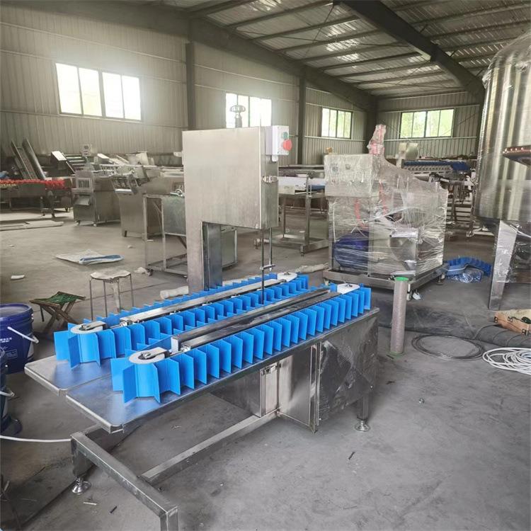 输送式猪脚分半机冬瓜白菜分半机全自动萝卜果蔬劈半机