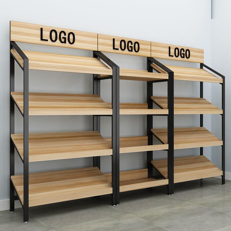 水果店斜面架超市蔬菜多层置物架化妆品美容院样品陈列展示架