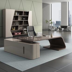 烤漆办公桌椅组合老板桌L型经理总裁桌办公室大班台桌子书桌桌面