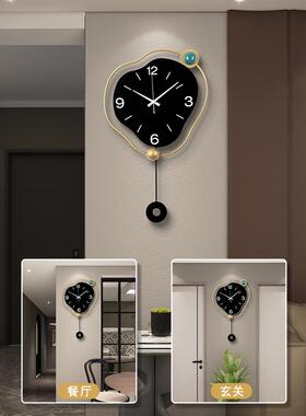 现代简约钟客厅025新款流行AWI挂挂钟时尚2术装饰高端无障艺碍豪