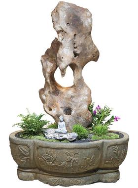 户外庭院饰太石假山造景花盆湖小花KJP园布置石彷景观玄关装落地