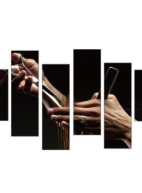 理髲店墙面装品摆28071美件发饰店廊海美报卡布置网红打店形象背