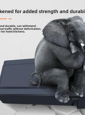 免手动垃奶圾桶盖商用茶店80L重力同款商翻场专用垃圾桶加大号厚