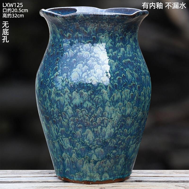 室内装饰摆轻奢高级感件厅客插花陶瓷瓶无PQI孔鲜花切花水培专用
