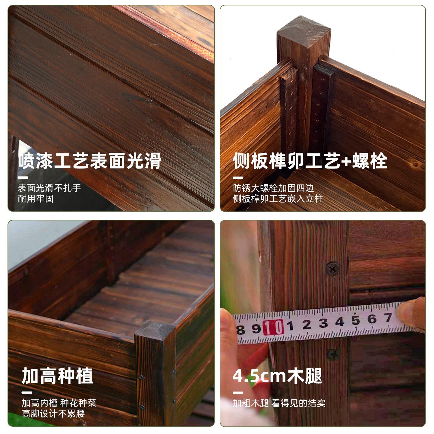 实木花架置物架灰色落长方形花盆阳花台多层地式户PGJPBHX外移可